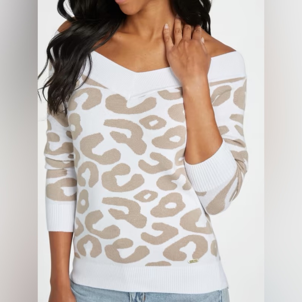 GUESS Off-Shoulder Sweater Size M